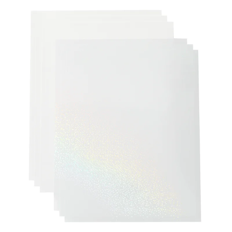 5 hojas de vinilo imprimible laminado holográfico de 21,6 cm x 27,9 cm