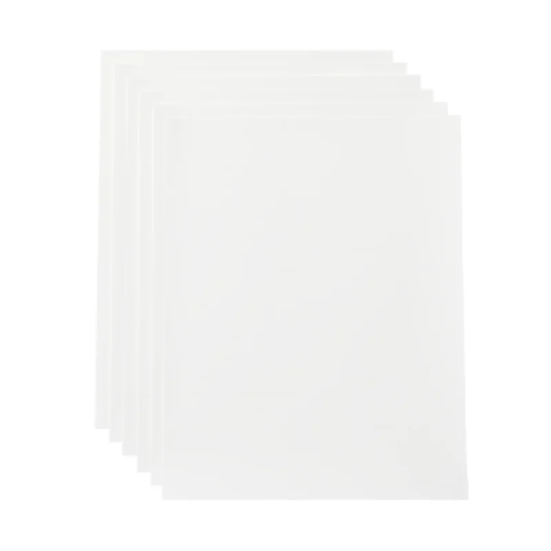 8 hojas Papel blanco adhesivo imprimible de 21,6x27,9 cm