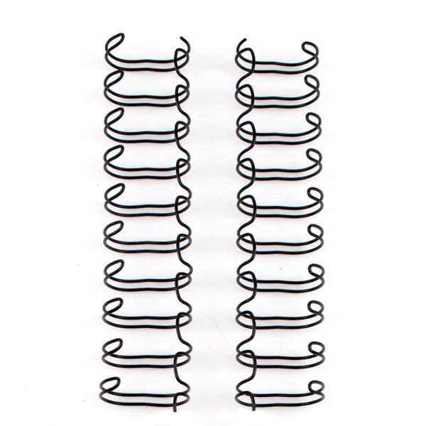Cinch Wire Espirales 1.58cm Negro-Black 2 Unidades