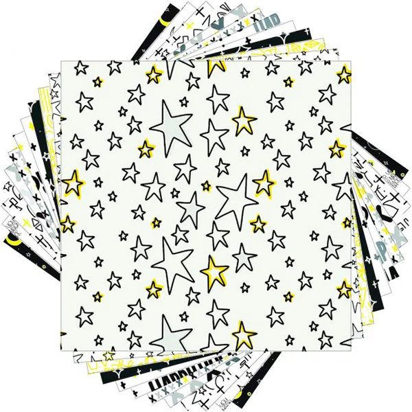 Set de Papel Estrellado 30.5 x 30.5 (12 hojas)